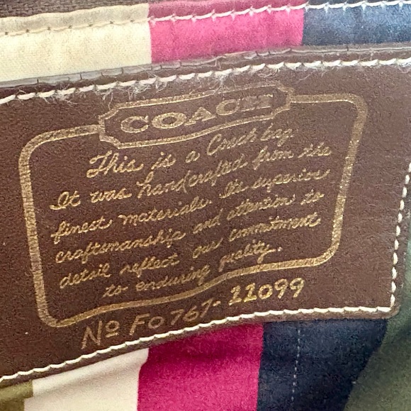 Coach Brown Patterned Tote Bag, vintage - Picture 2 of 12